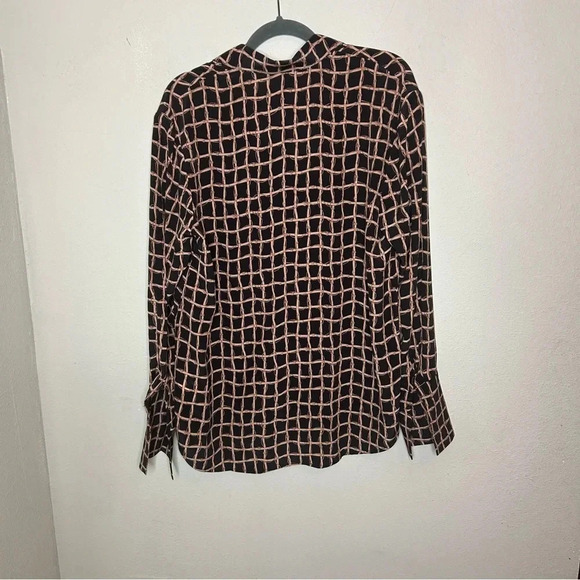 NWT Catherine Gee Equestrian Print Silk Blouse Size Small - Picture 3 of 9